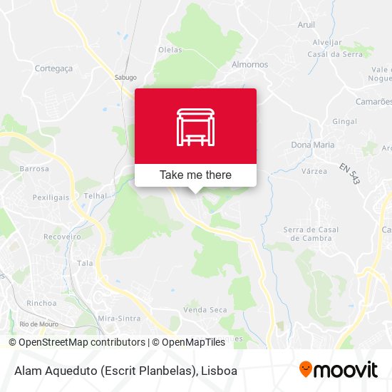 Alam Aqueduto (Escrit Planbelas) mapa