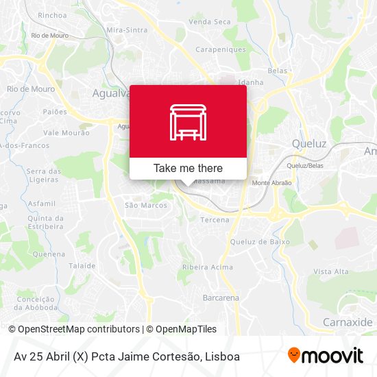 Av 25 Abril (X) Pcta Jaime Cortesão map