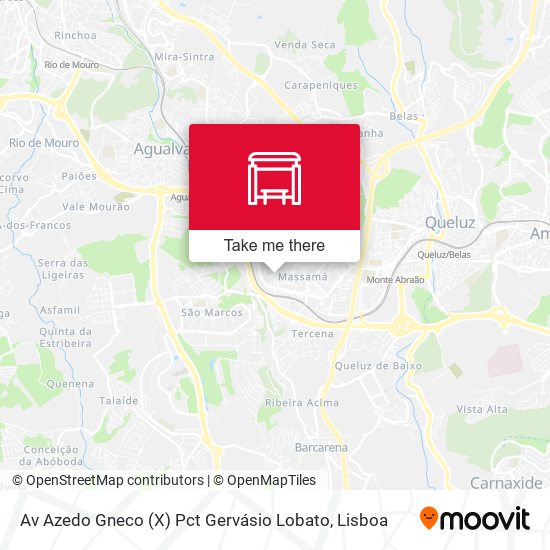 Av Azedo Gneco (X) Pct Gervásio Lobato map