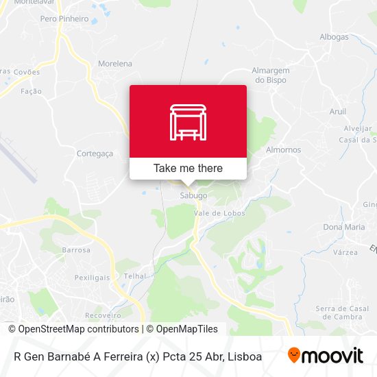 R Gen Barnabé A Ferreira (x) Pcta 25 Abr mapa