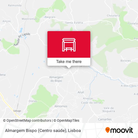 Almargem Bispo (Centro saúde) mapa