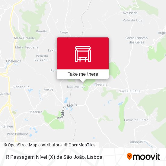 R Passagem Nível (X) de São João mapa