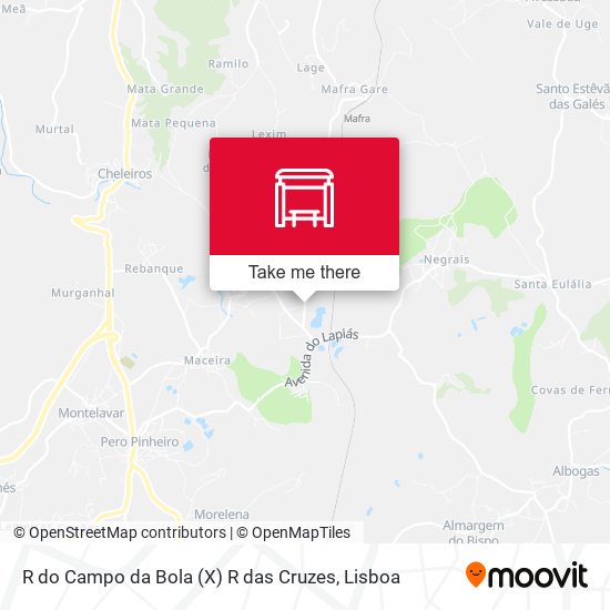 R do Campo da Bola (X) R das Cruzes mapa