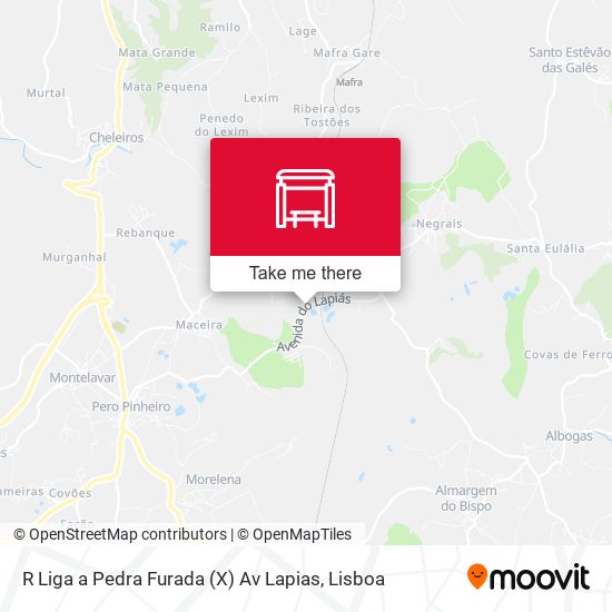 R Liga a Pedra Furada (X) Av Lapias map