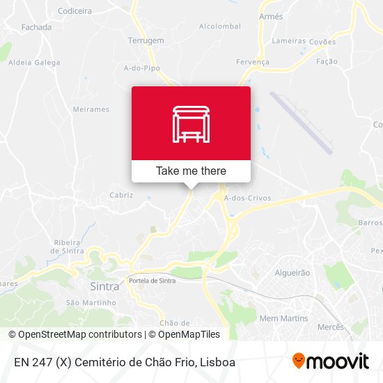 EN 247 (X) Cemitério de Chão Frio map