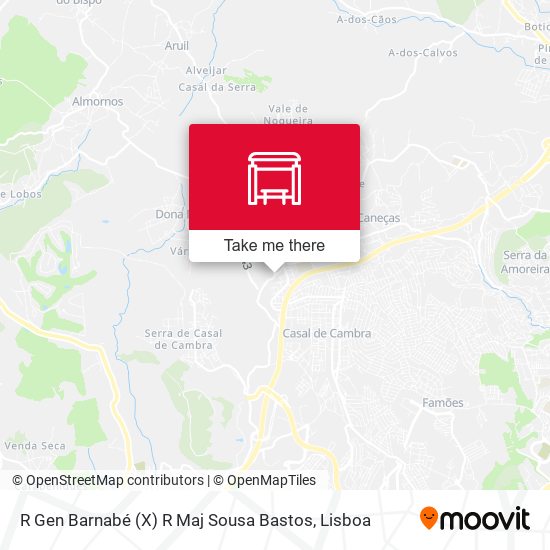 R Gen Barnabé (X) R Maj Sousa Bastos mapa