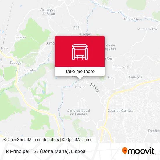 R Principal 157 (Dona Maria) map