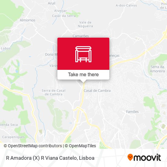 R Amadora (X) R Viana Castelo map
