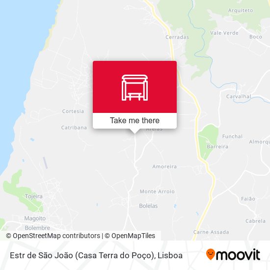 Estr de São João (Casa Terra do Poço) mapa