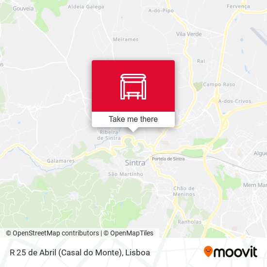 R 25 de Abril (Casal do Monte) mapa