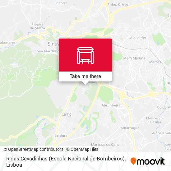 R das Cevadinhas (Escola Nacional de Bombeiros) map