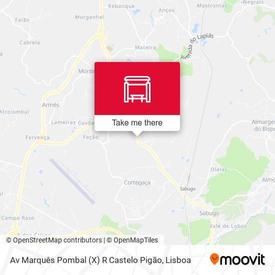 Av Marquês Pombal (X) R Castelo Pigão map