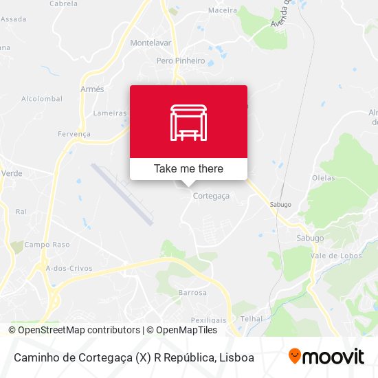Caminho de Cortegaça (X) R República mapa