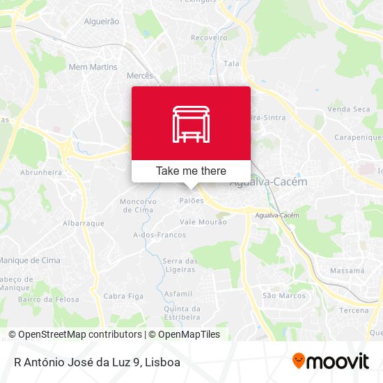 R António José da Luz 9 map