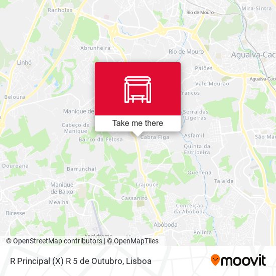 R Principal (X) R 5 de Outubro mapa