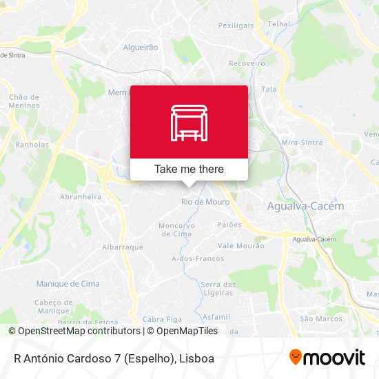 R António Cardoso 7 (Espelho) mapa