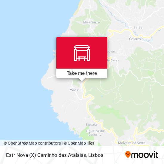 Estr Nova (X) Caminho das Atalaias mapa