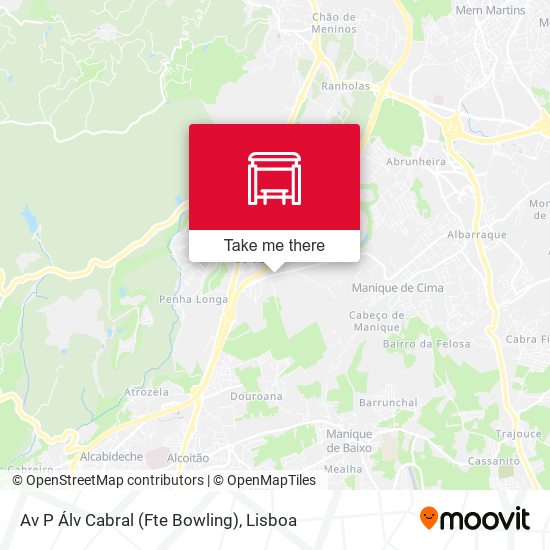 Av P Álv Cabral (Fte Bowling) mapa