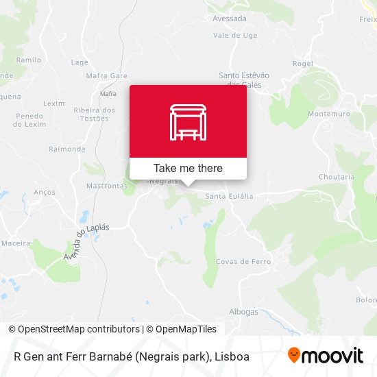 R Gen ant Ferr Barnabé (Negrais park) mapa