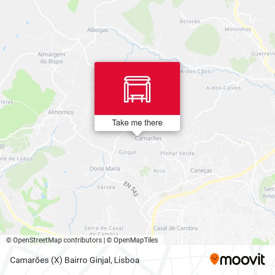 Camarões (X) Bairro Ginjal map