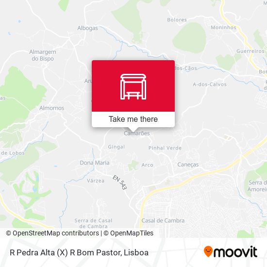 R Pedra Alta (X) R Bom Pastor mapa