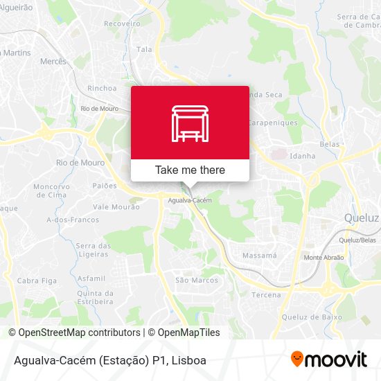 Agualva-Cacém (Estação) P1 map