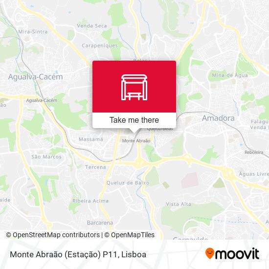 Monte Abraão (Estação) P11 mapa