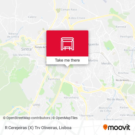 R Cerejeiras (X) Trv Oliveiras mapa