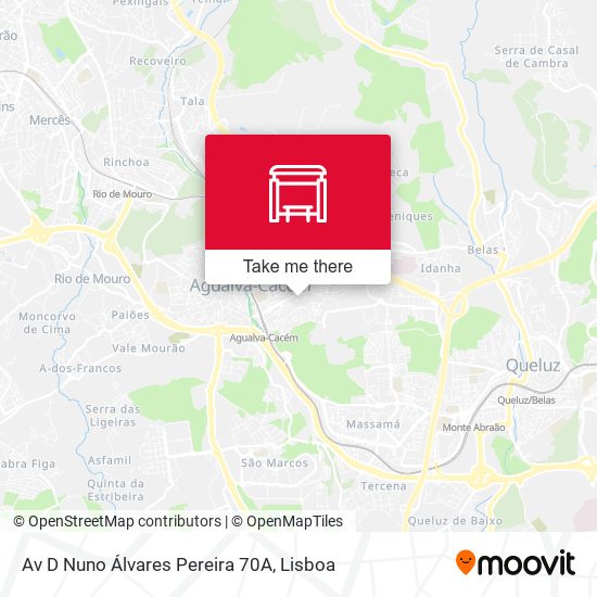 Av D Nuno Álvares Pereira 70A map