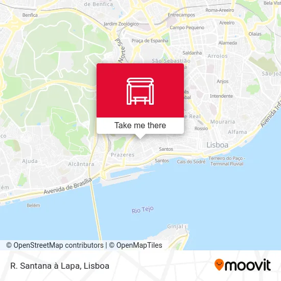 R. Santana à Lapa map