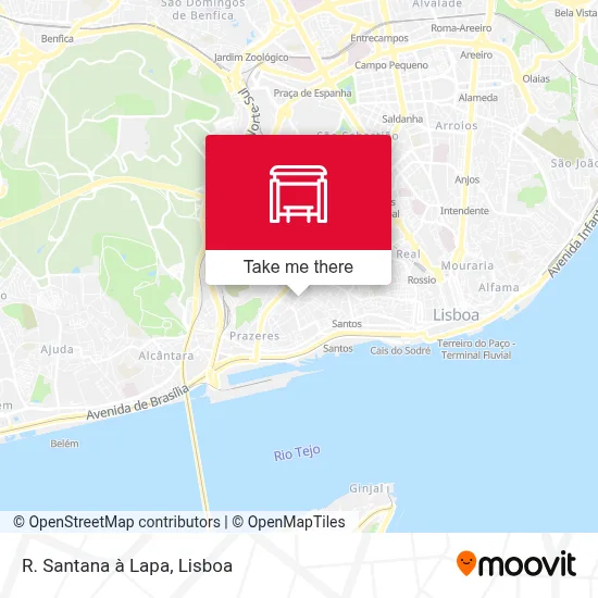 R. Santana à Lapa map