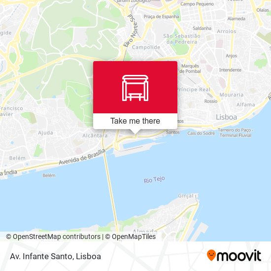 Av. Infante Santo mapa