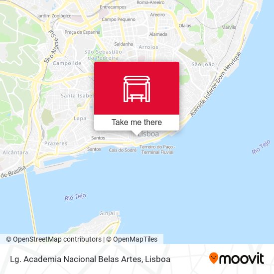 Lg. Academia Nacional Belas Artes mapa