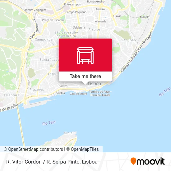 R. Vitor Cordon / R. Serpa Pinto map