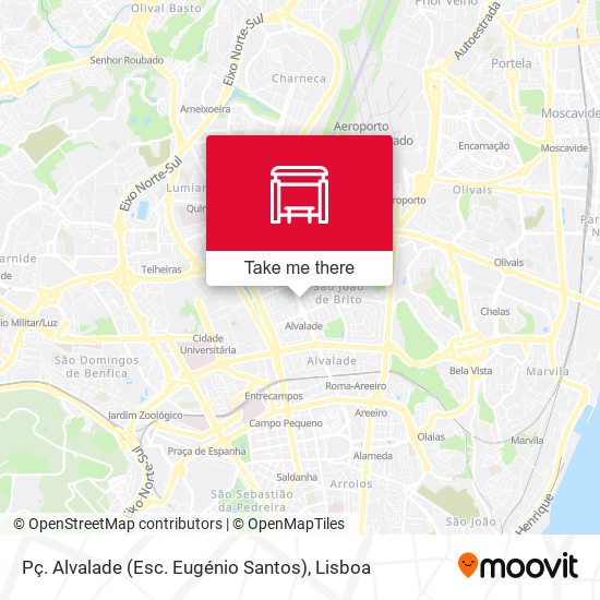 Pç. Alvalade (Esc. Eugénio Santos) map