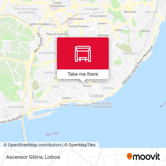 Ascensor Glória map