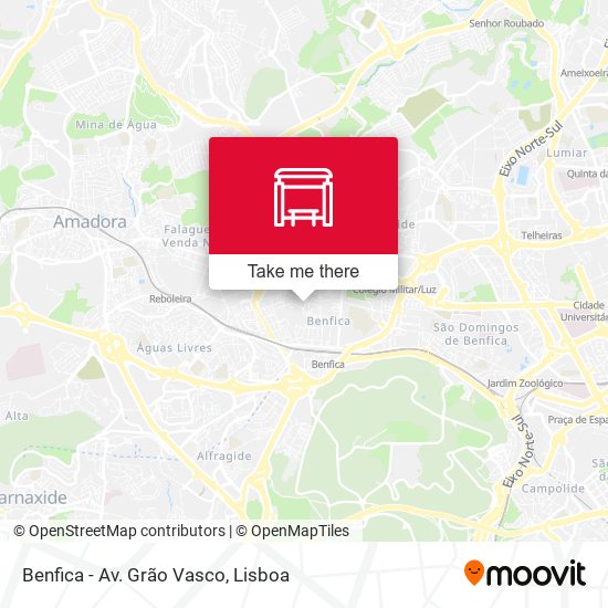 Benfica - Av. Grão Vasco mapa