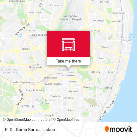 R. Dr. Gama Barros map