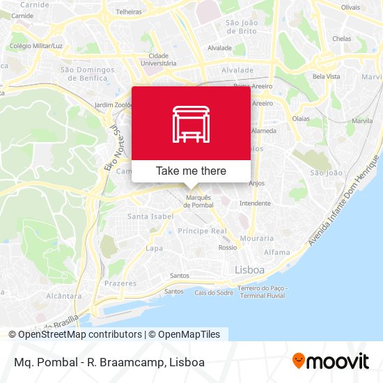 Mq. Pombal - R. Braamcamp mapa