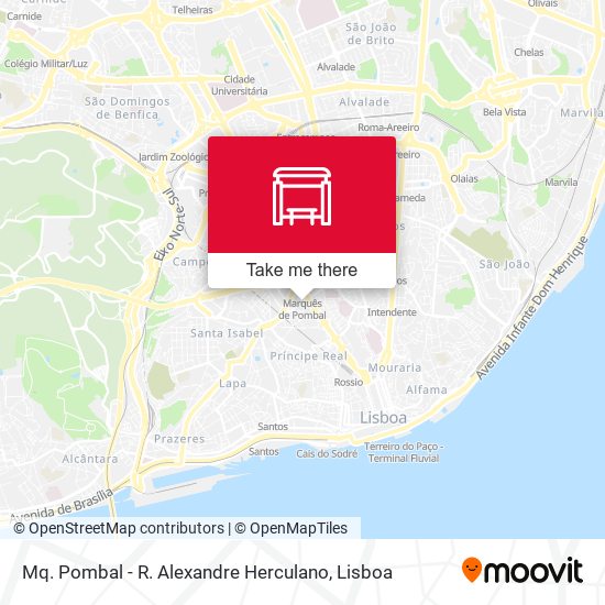 Mq. Pombal - R. Alexandre Herculano map