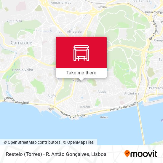 Restelo (Torres) - R. Antão Gonçalves mapa