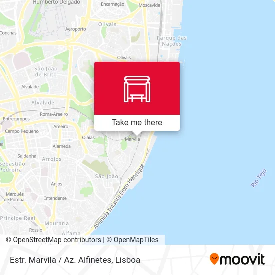 Estr. Marvila / Az. Alfinetes map