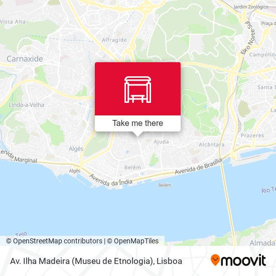 Av. Ilha Madeira (Museu de Etnologia) mapa