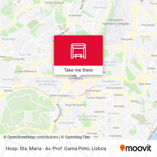 Hosp. Sta. Maria - Av. Prof. Gama Pinto map