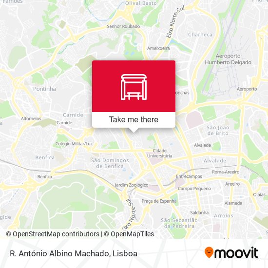 R. António Albino Machado mapa