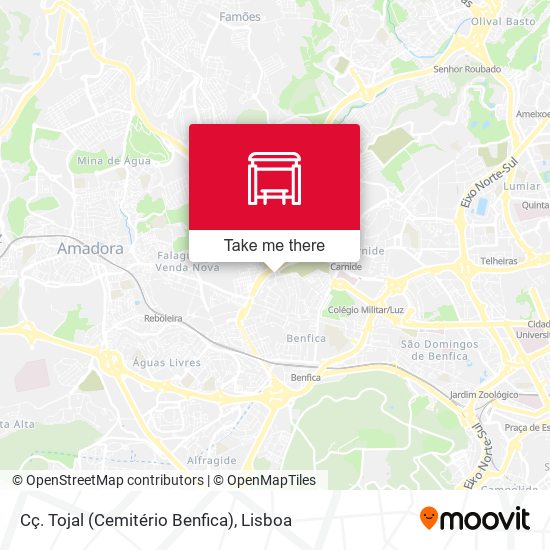 Cç. Tojal (Cemitério Benfica) map