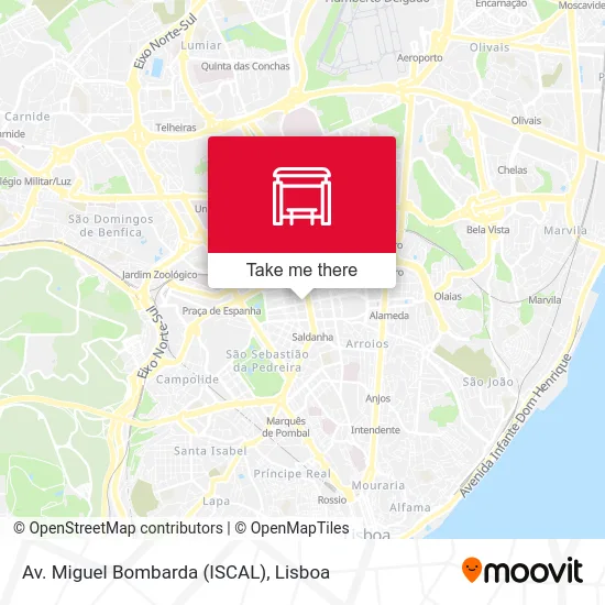 Av. Miguel Bombarda (ISCAL) map