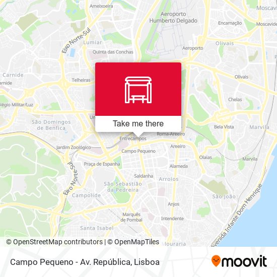 Campo Pequeno - Av. República map
