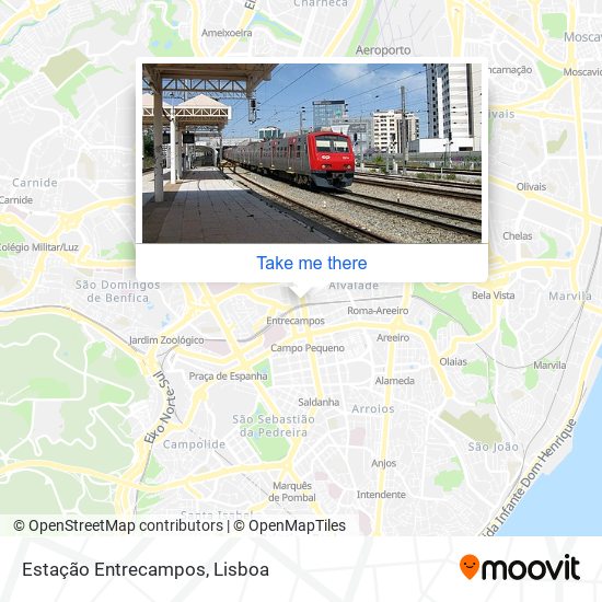 Estação Entrecampos map