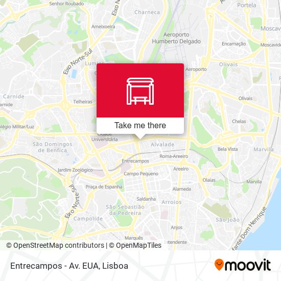 Entrecampos - Av. EUA mapa